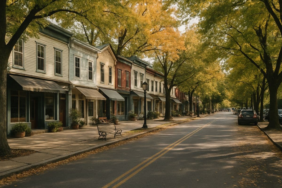 Village main street in Webster, NY